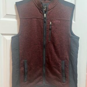 Orvis Men's Burgundy and Black Vest size large excellent condition